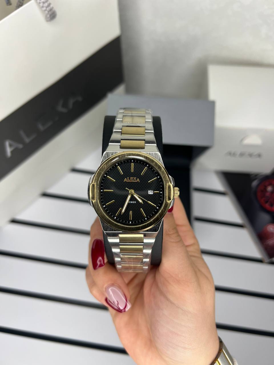 ساعت اورجینال مردانه موتور ژاپن طرح  پتک برند الکسا مدلAlexa 0088