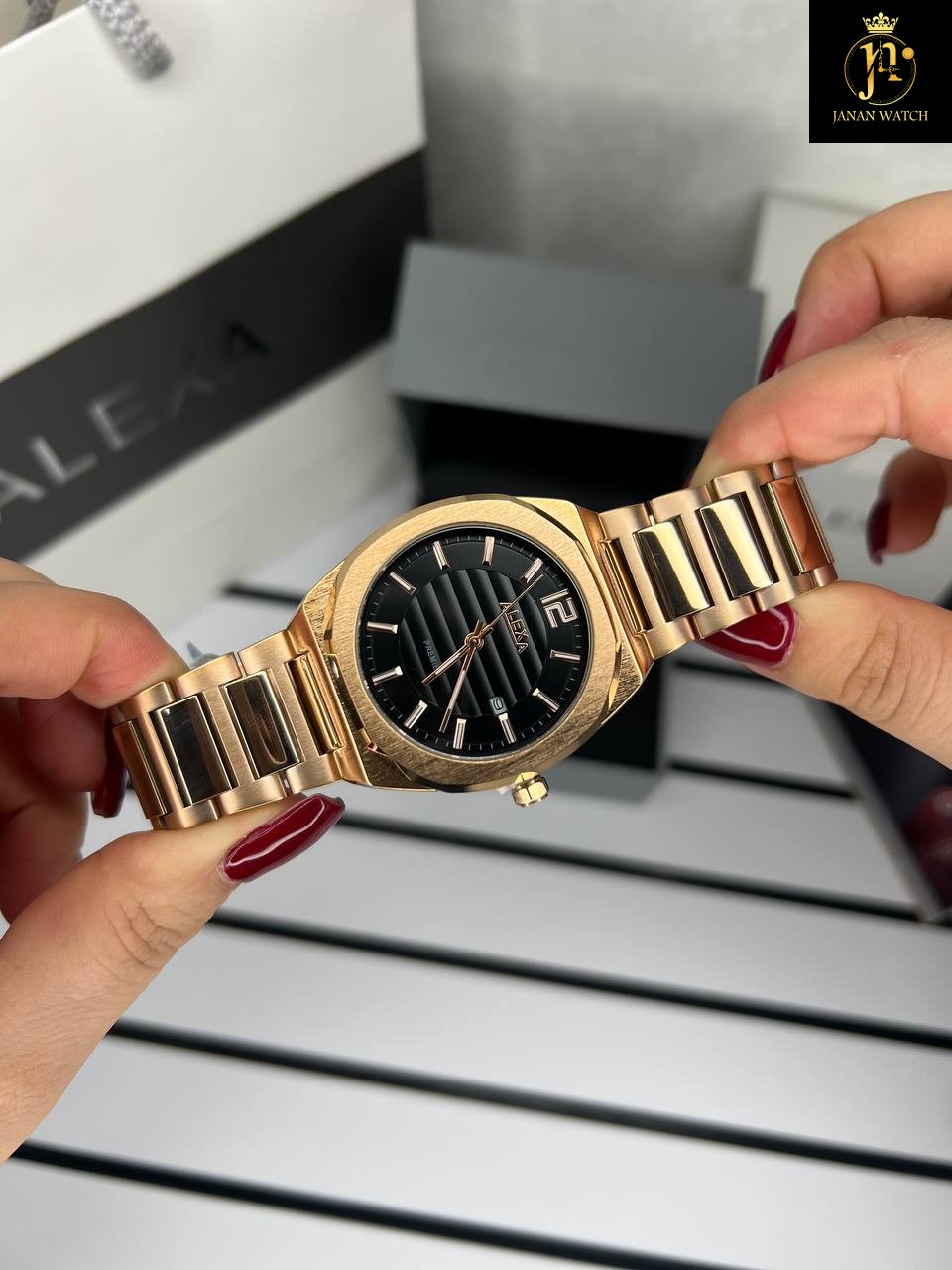 ساعت اورجینال مردانه موتور ژاپن برند الکسا مدلAlexa 0088   ⌚️Alexa. original
