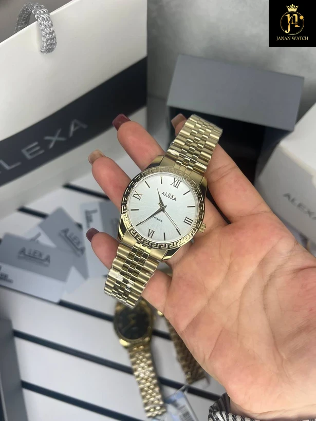 ساعت مچی مردانه اورجینال برند الکسا  مدلAlexa premier 0056 فول پک